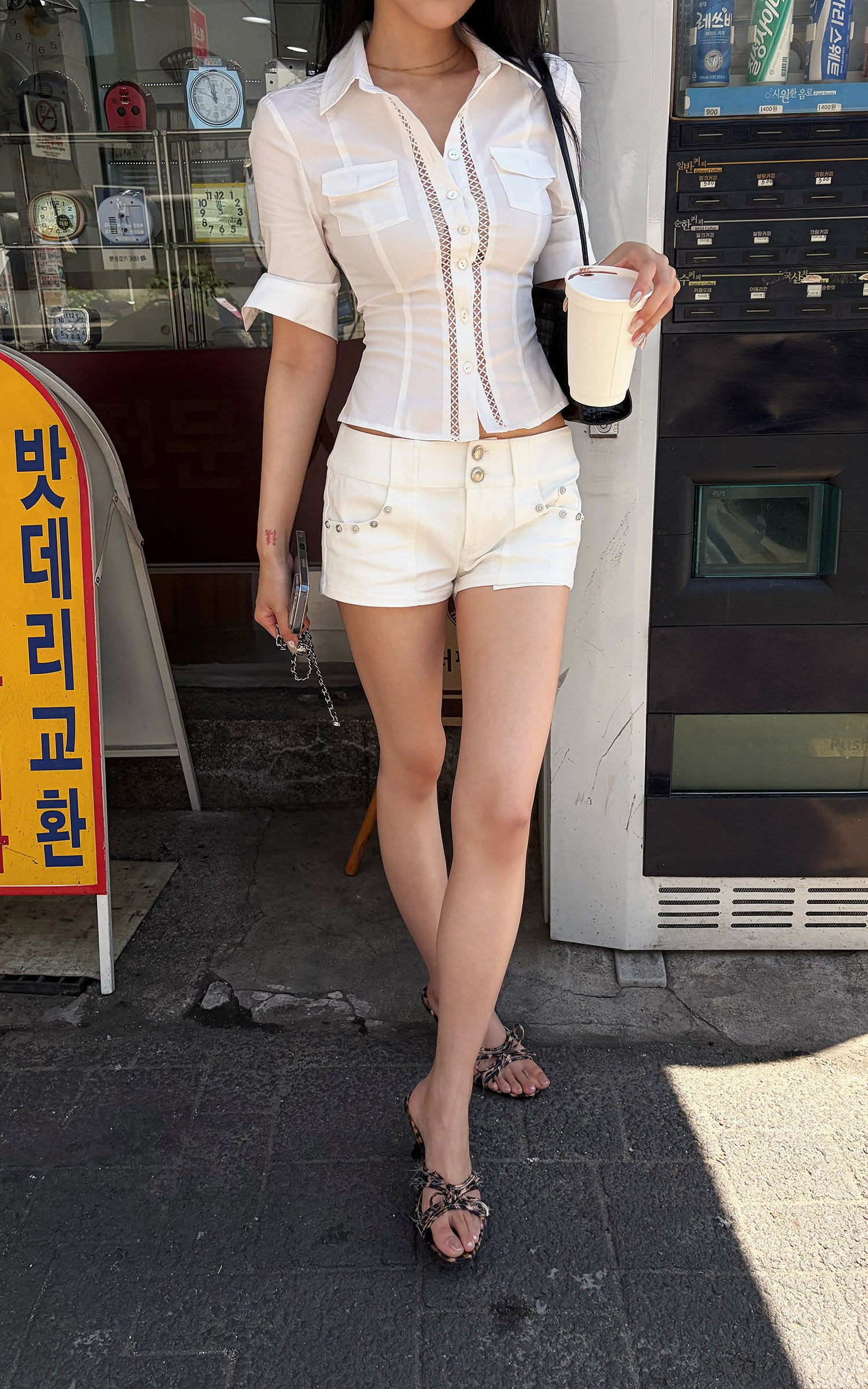 Hydrae Low Rise Studded Pocket Micro Shorts