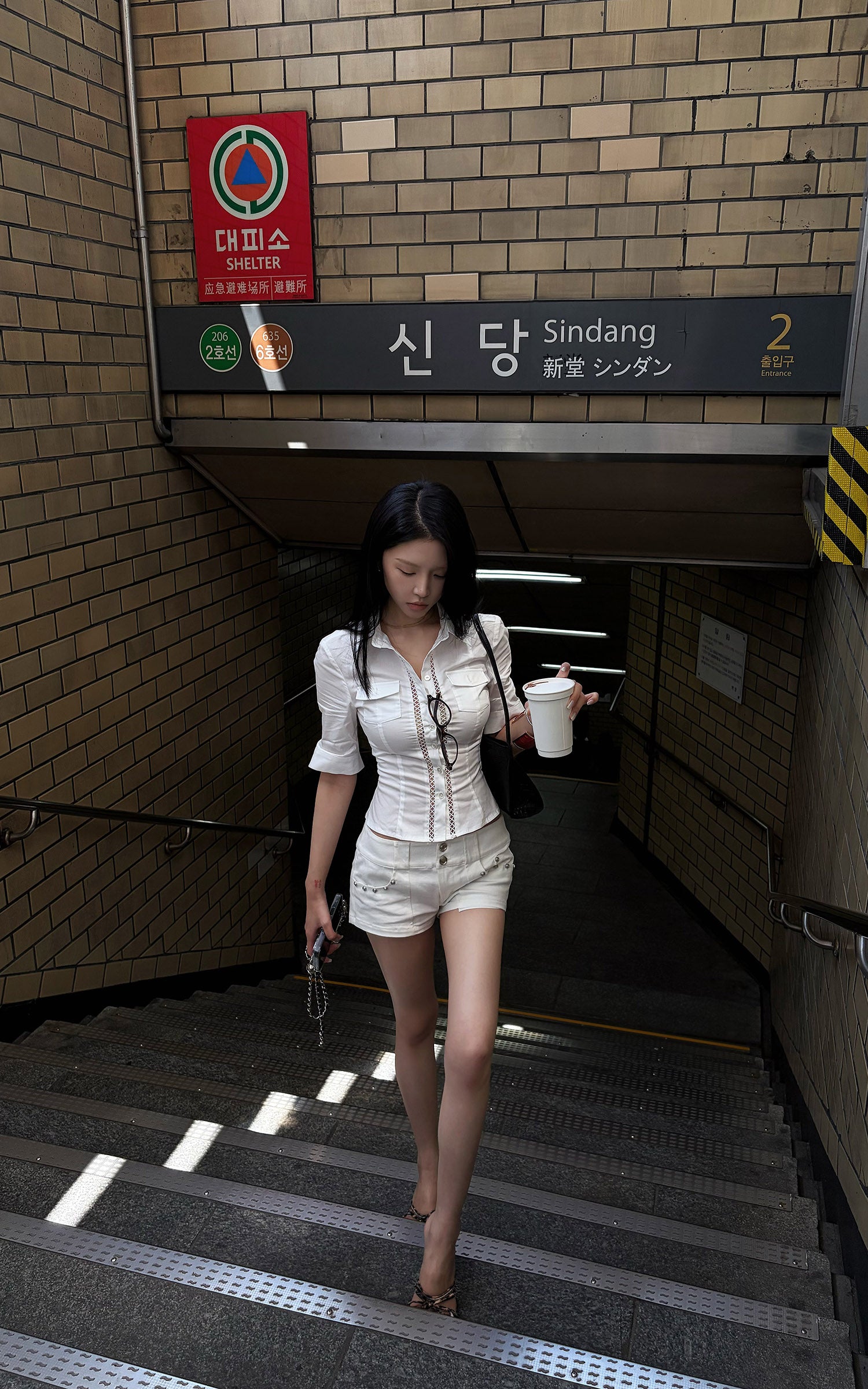 Hydrae 레이스 트림 조각 숏 슬리브 셔츠