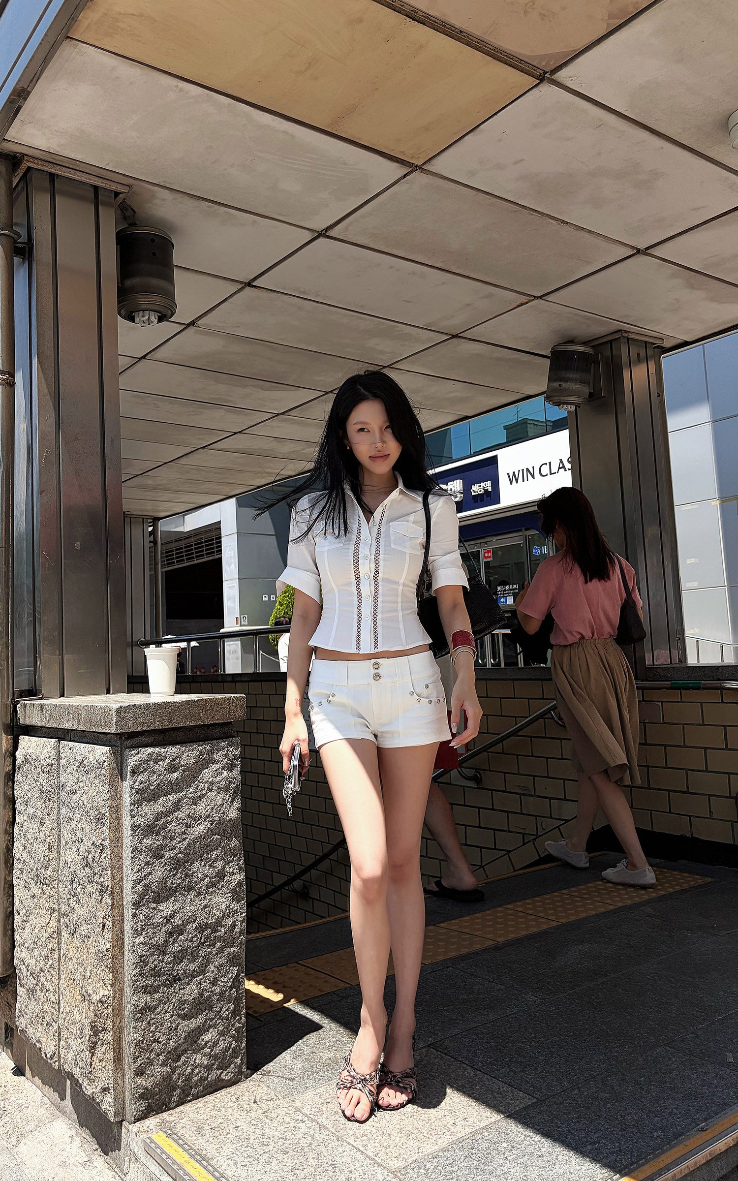 Hydrae Low Rise Studded Pocket Micro Shorts