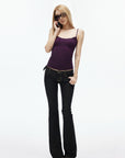 IAMXIAA Soft Stretch Lace Detail Fitted Cami Top