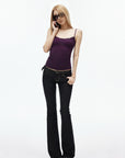 IAMXIAA Low-Rise Dark Wash Flare Jeans