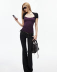 IAMXIAA Draped Shrug Crop Bolero
