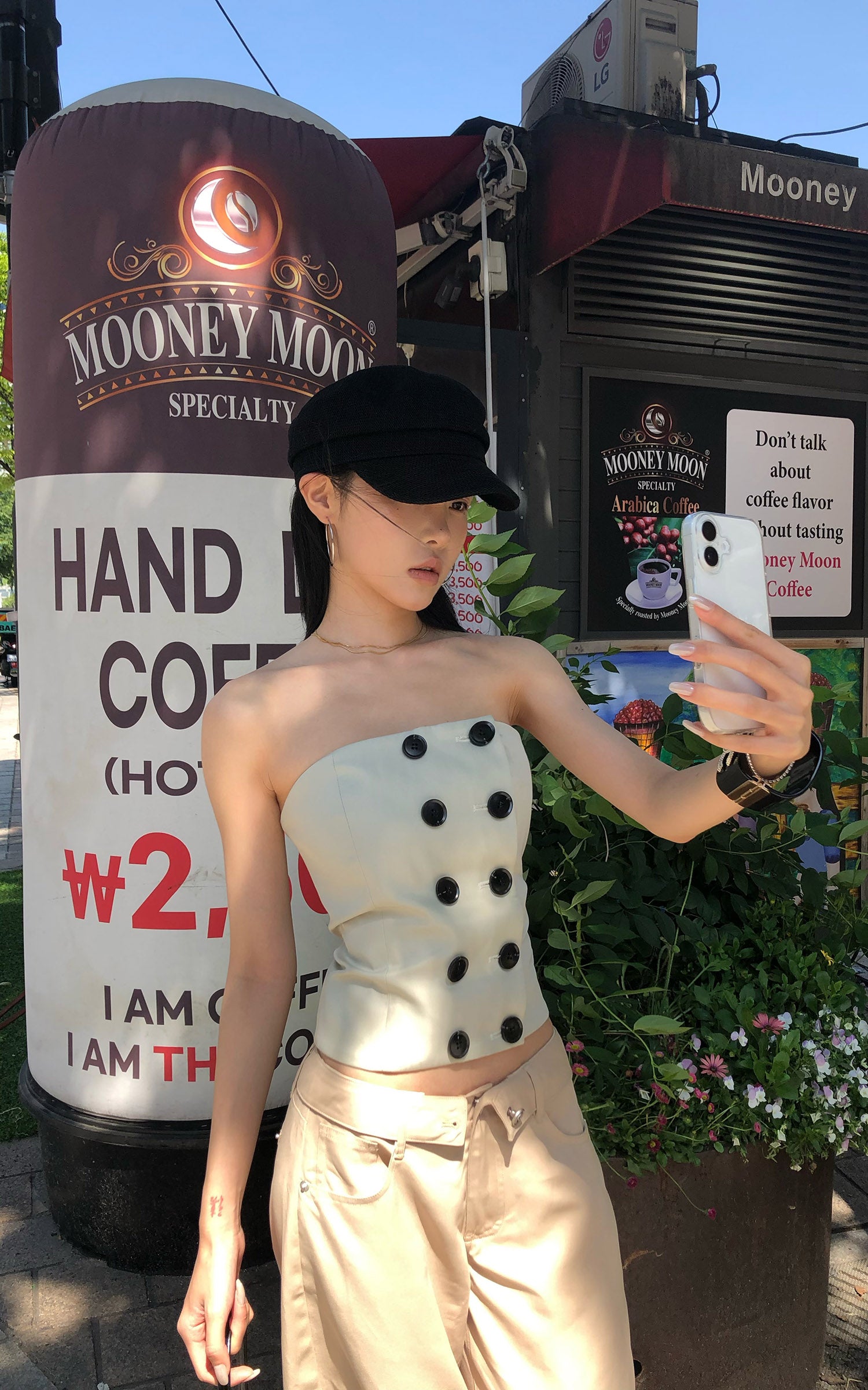 Hydrae Double-Breasted Strapless Corset Tube Top