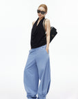 IAMXIAA Adjustable Hem Balloon Wide-Leg Pants
