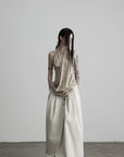 DOINDULGE Halter Neck Draped Tank Top