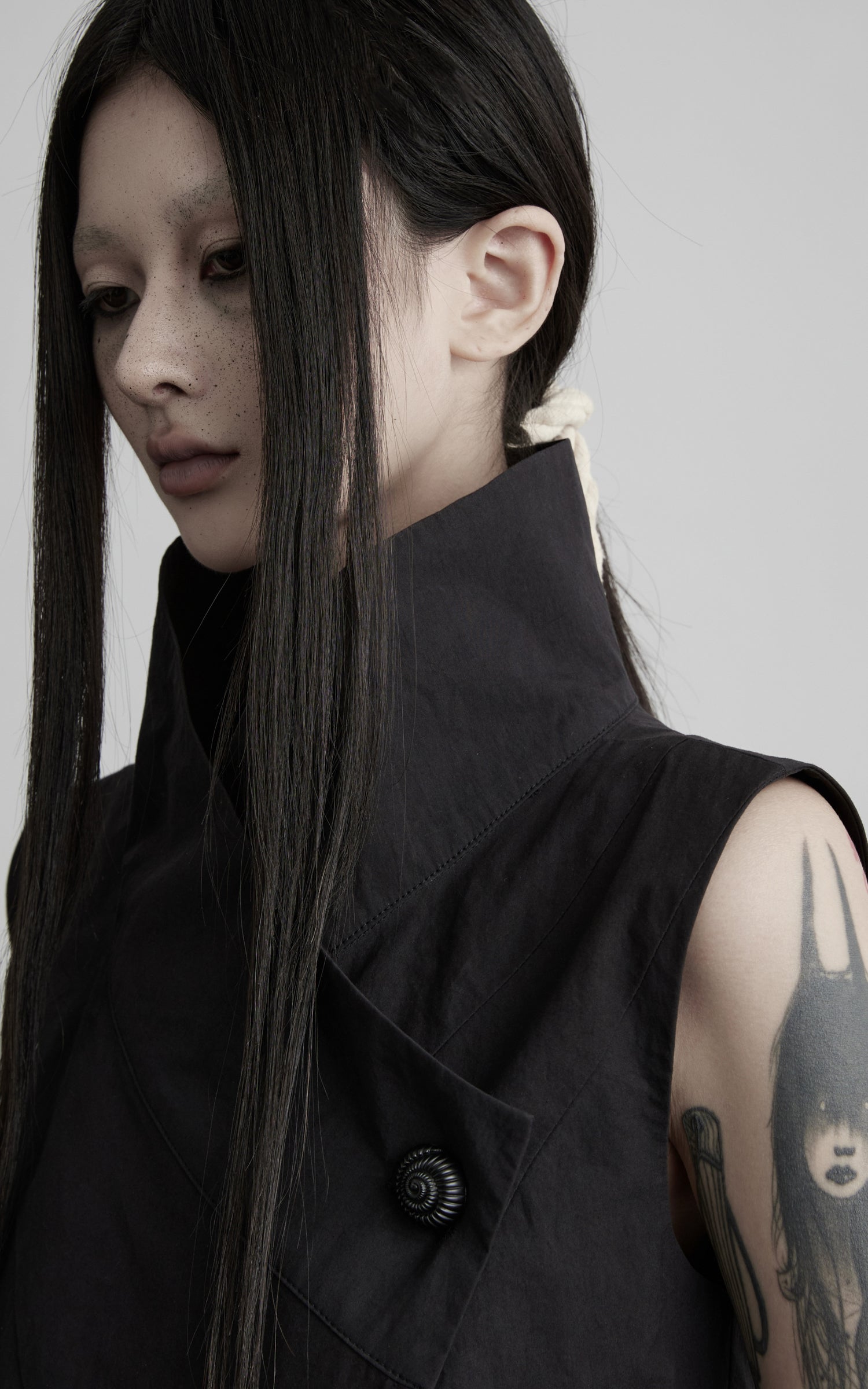 DOINDULGE High Collar Longline Vest Dress