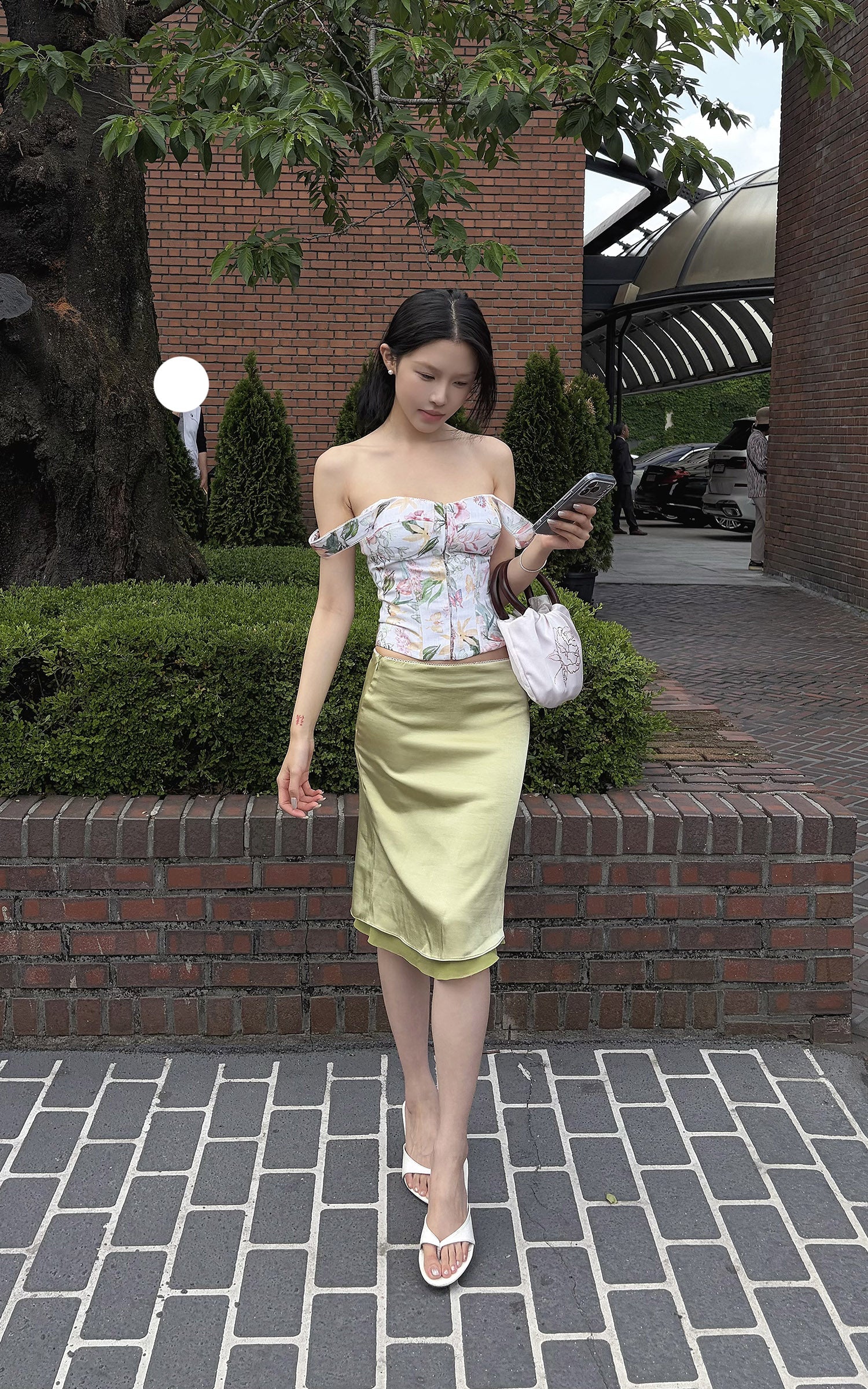 Hydrae Sheer Layered Bias Cut Midi Skirt