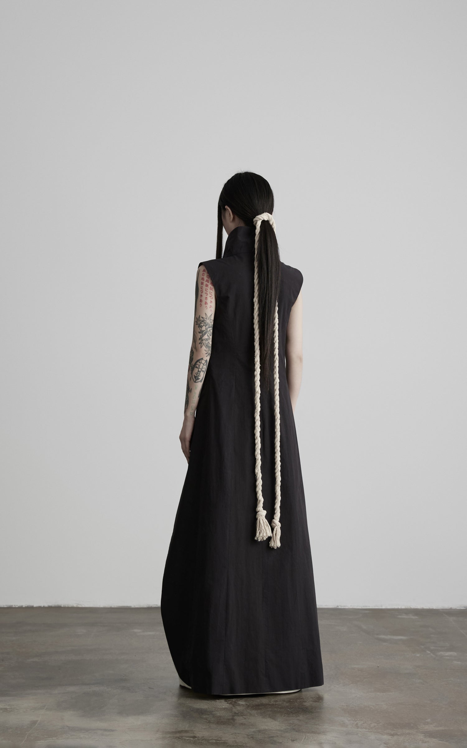 DOINDULGE High Collar Longline Vest Dress