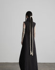 DOINDULGE High Collar Longline Vest Dress
