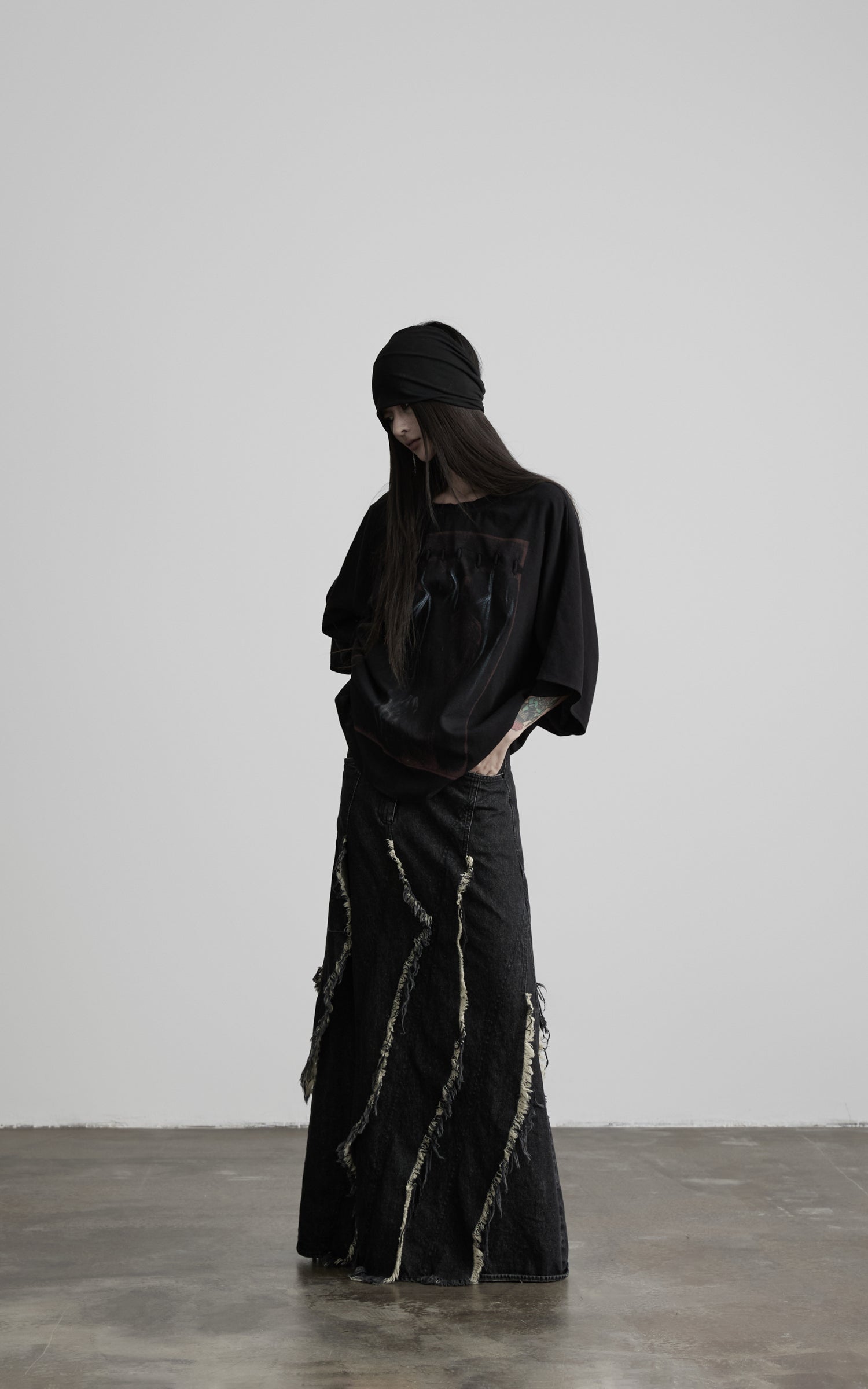 DOINDULGE Oversized Graphic Batwing Sleeve T-Shirt