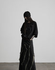 DOINDULGE Oversized Graphic Batwing Sleeve T-Shirt