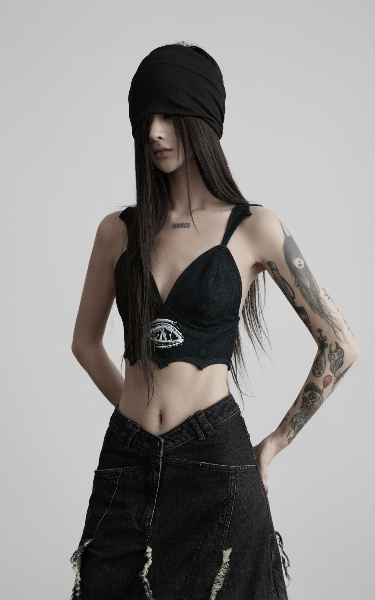 DOINDULGE Embroidered Sweetheart Corset Cami Top