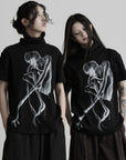 DOINDULGE High Stretch Ribbed Graphic T-Shirt
