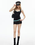 IAMXIAA Angel Logo Ribbed Racerback Tank Top
