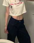 Rase le sol Amor Fati Cropped Graphic T-Shirt
