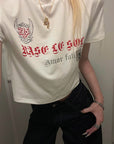 Rase le sol Amor Fati Cropped Graphic T-Shirt