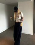 Rase le sol Pantalon en denim à jambe large sculptée