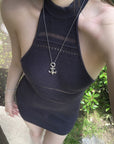 Rase le sol Open Back Halter Knit Mini Dress