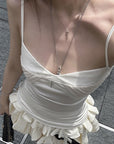 Rase le sol Lace-Trim Ruched Camisole Top