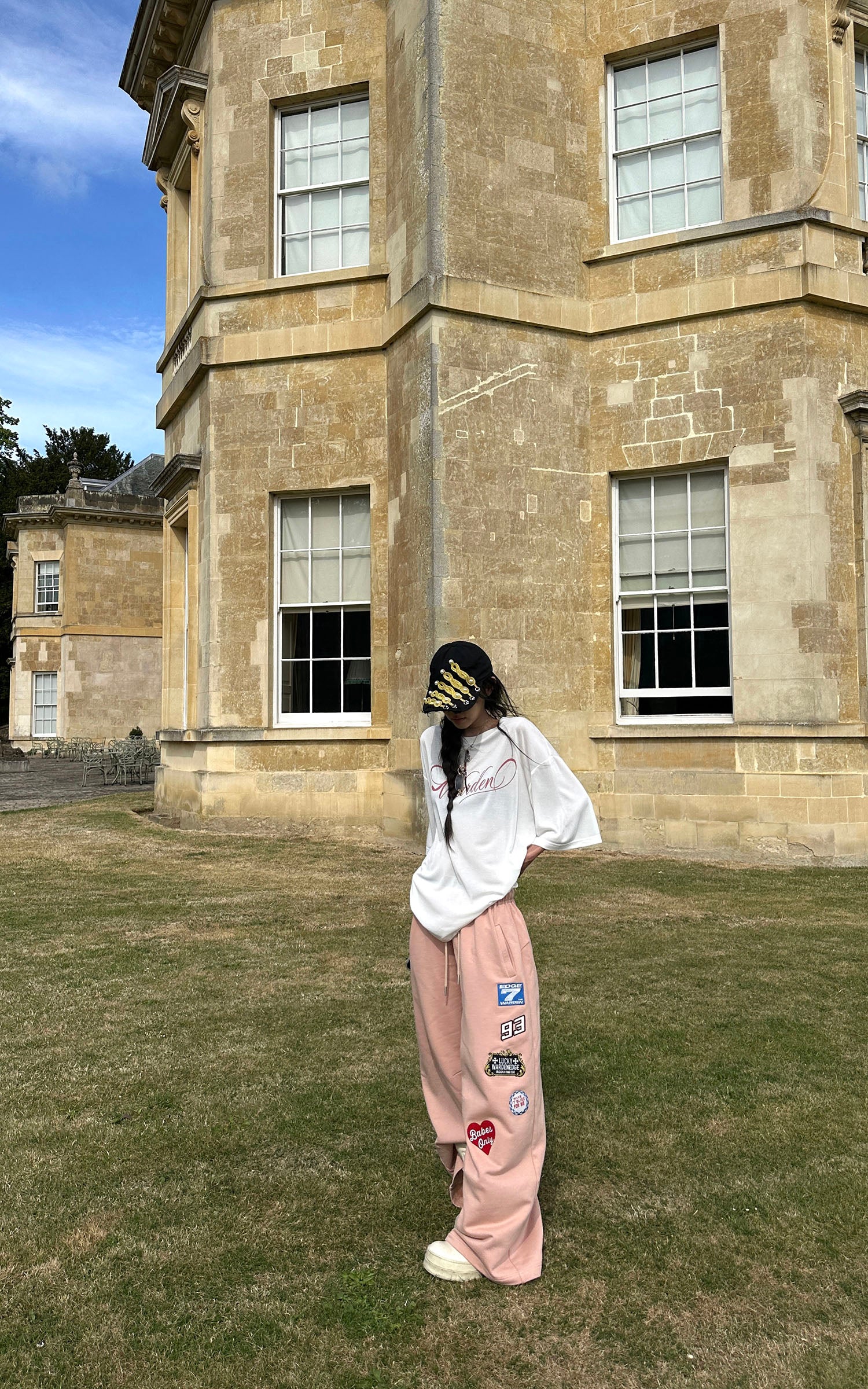 WARDEN EDGE Patch Graphic Wide-Leg Sweatpants