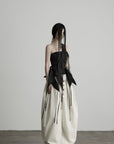 DOINDULGE One-Shoulder Asymmetric Sculptural Corset Top