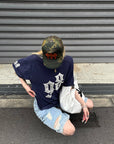 Rase le sol Low-Rise Asymmetric Waist Distressed Denim Pants