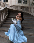 ROVENTE Lace-Up Satin Maxi Dress