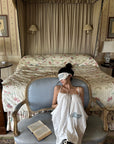 WARDEN EDGE Ruffled Sleeping Beauty Embroidered Floral Sleep Eye Mask