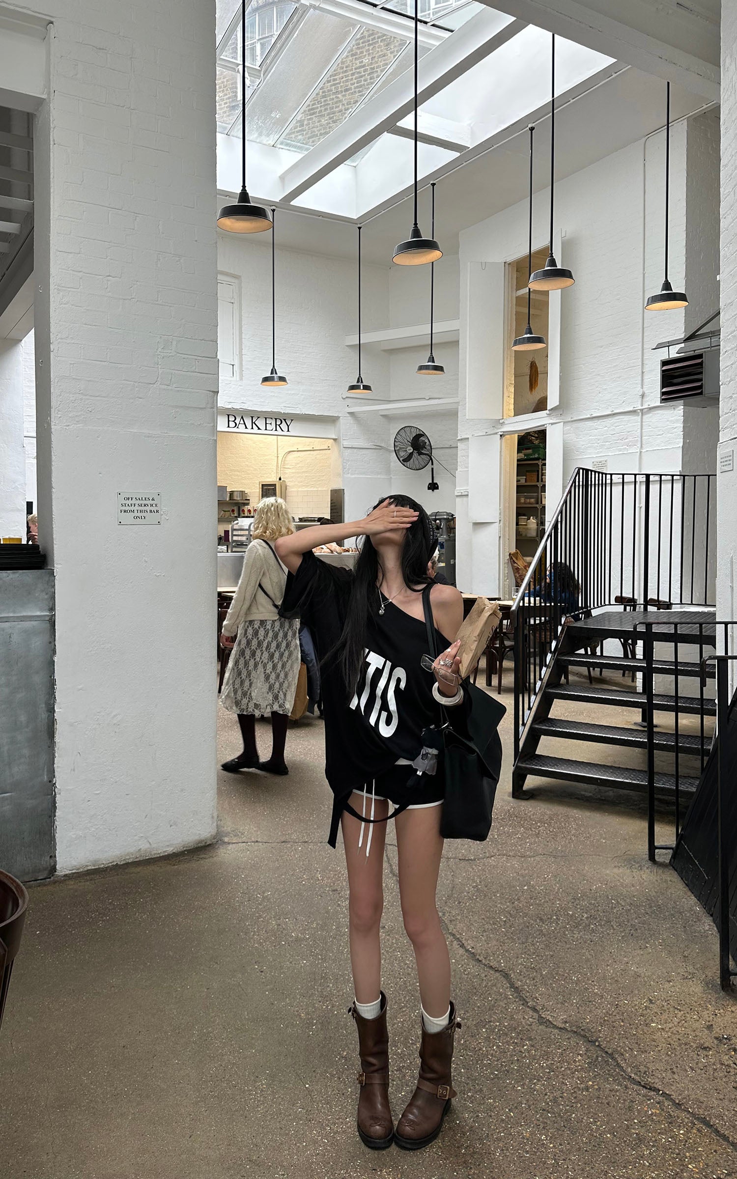 WARDEN EDGE Oversized Asymmetric Graphic T-Shirt