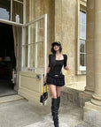 WARDEN EDGE Sculpted Square Neck Fitted Top