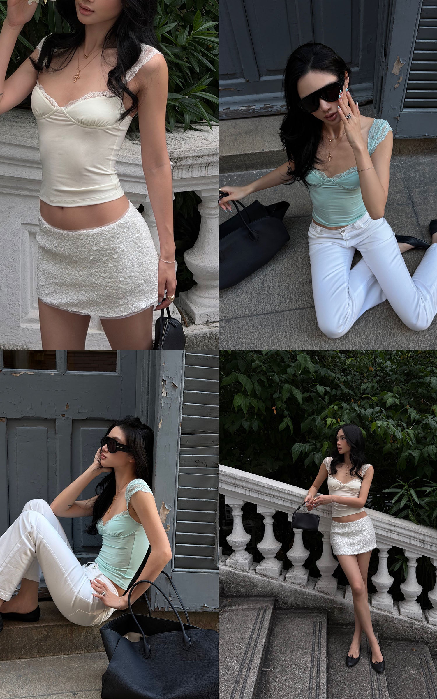 ROVENTE Lace Trim Sculpting Camisole Top