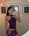 ROVENTE Sequin Embellished Mini Skirt