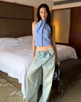 0122stepll Relaxed Wide-Leg Denim Trousers