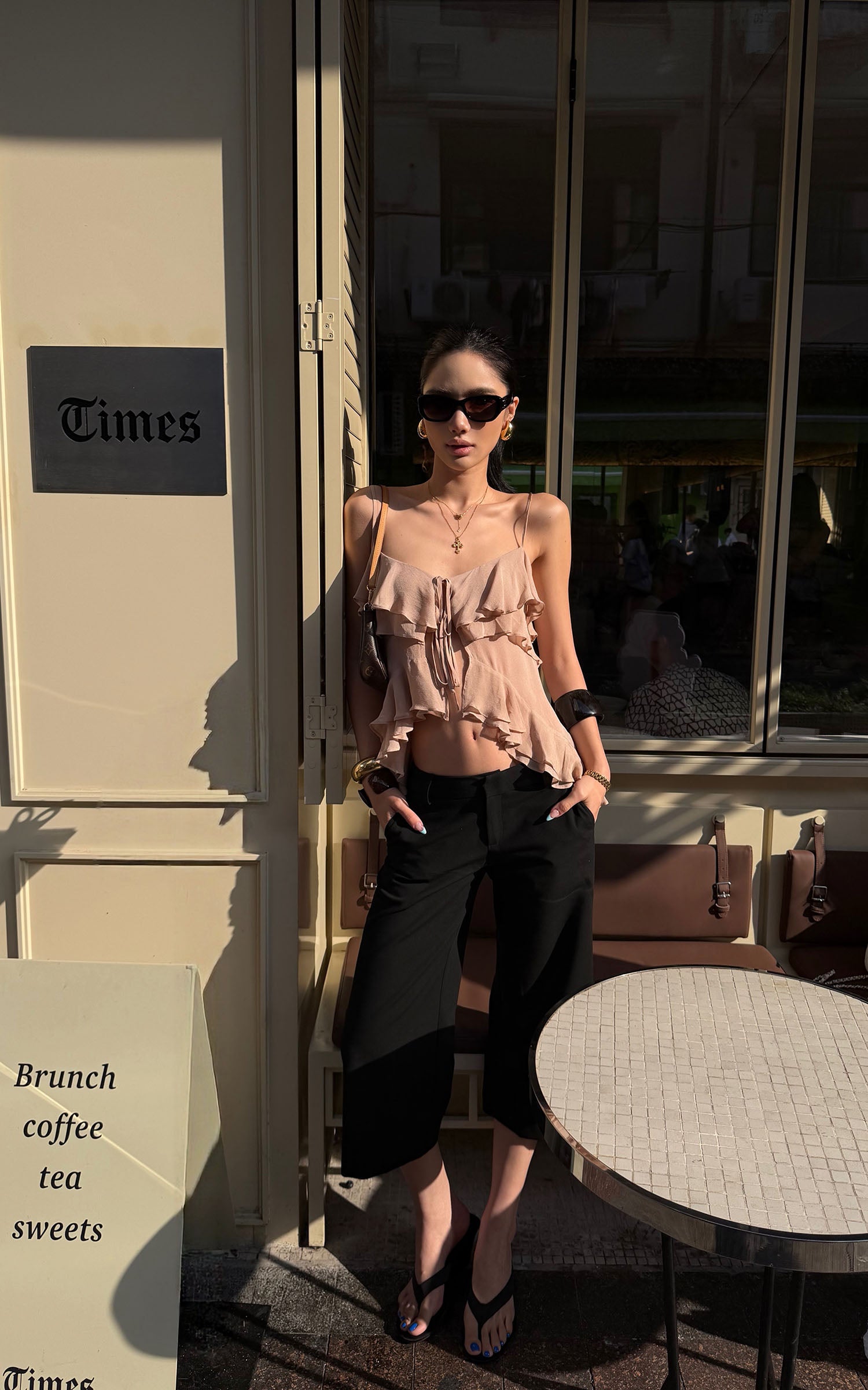 ROVENTE Tailored Wide-Leg Pants