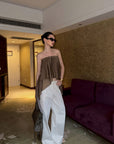 0122stepll Asymmetric Draped One-Shoulder Top