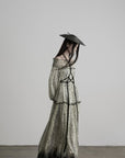 DOINDULGE Off-Shoulder Shirred Ruffle Maxi Dress