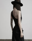 DOINDULGE Asymmetric One-Shoulder Cutout Knit Bodysuit