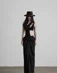 DOINDULGE Asymmetric One-Shoulder Cutout Knit Bodysuit