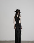DOINDULGE Asymmetric One-Shoulder Cutout Knit Bodysuit