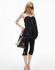 IAMXIAA Contrast Stitch Cropped Skinny Capri Pants