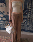 Hydrae Relaxed Pleated Drawstring Wide-Leg Tailored Loose Straight Fit Pants