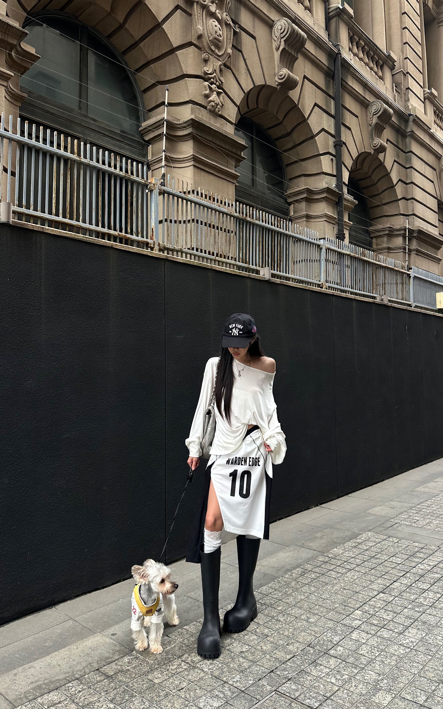 WARDEN EDGE Oversized Off Shoulder Long Sleeve Top Relaxed Draped Streetwear Style