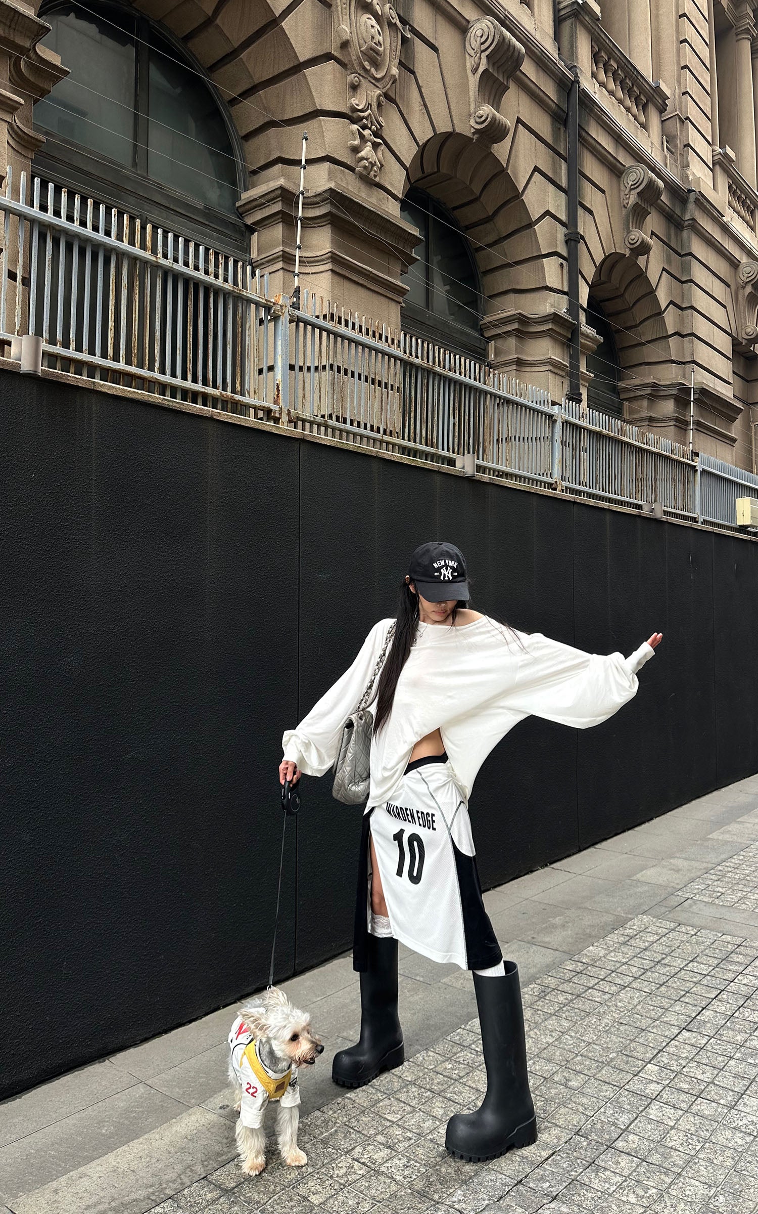 WARDEN EDGE Oversized Off Shoulder Long Sleeve Top Relaxed Draped Streetwear Style