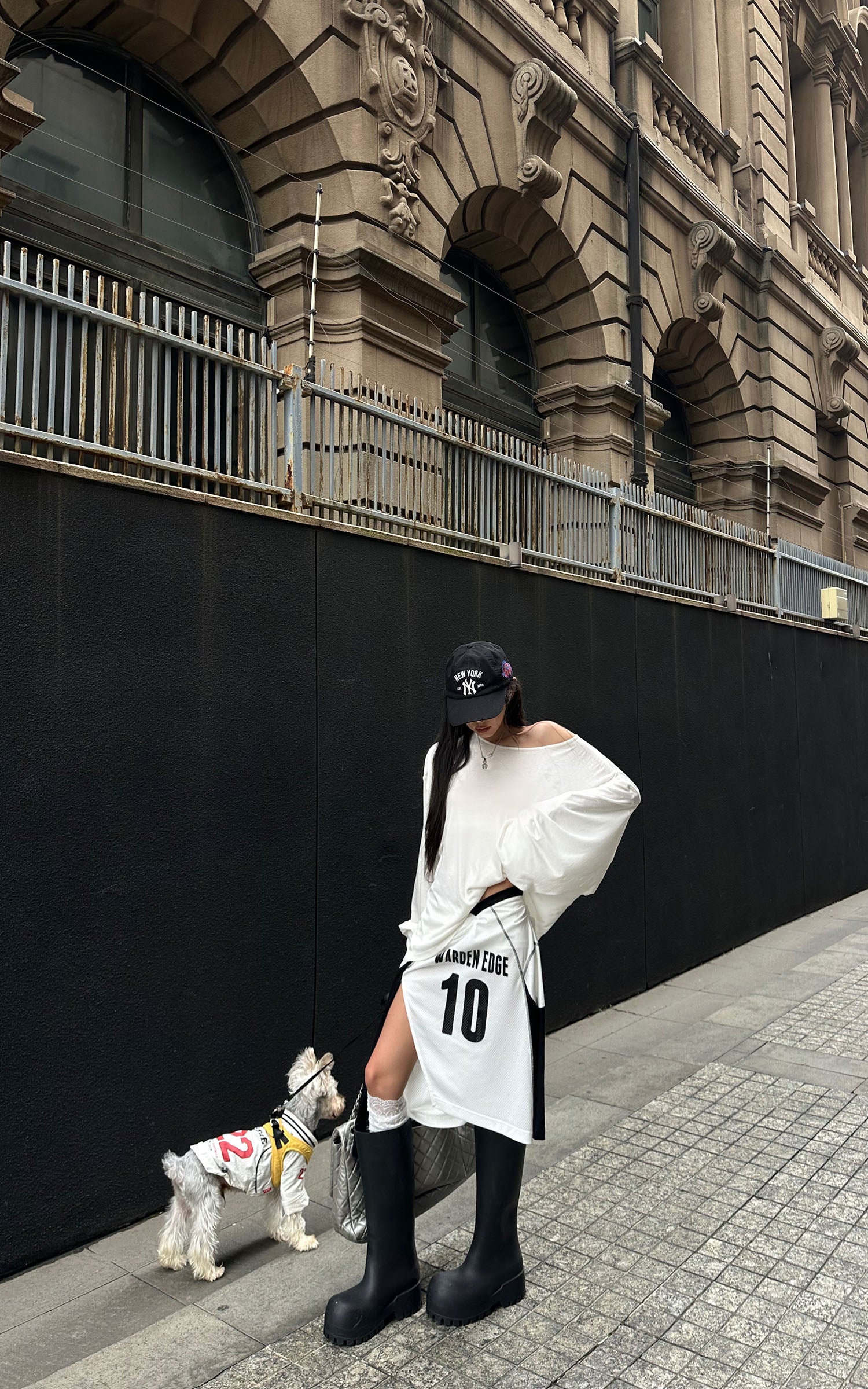 WARDEN EDGE Oversized Off Shoulder Long Sleeve Top Relaxed Draped Streetwear Style