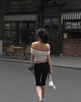 Hydrae Lace-Trim Ruched Skirt-Overlay Capri Pants