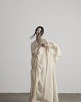 DOINDULGE Cowl Neck Batwing Sleeve Maxi Robe