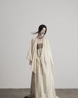 DOINDULGE Cowl Neck Batwing Sleeve Maxi Robe