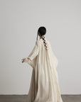 DOINDULGE Cowl Neck Batwing Sleeve Maxi Robe