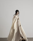 DOINDULGE Cowl Neck Batwing Sleeve Maxi Robe