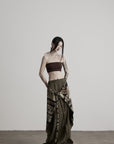 DOINDULGE Convertible Multi-Way Wrap Printed Maxi Skirt